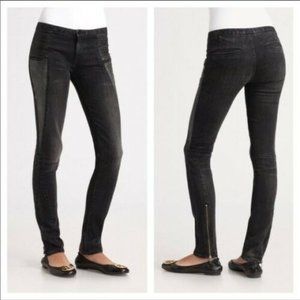 Tory Burch Black Denim Legging Size 26 Moto